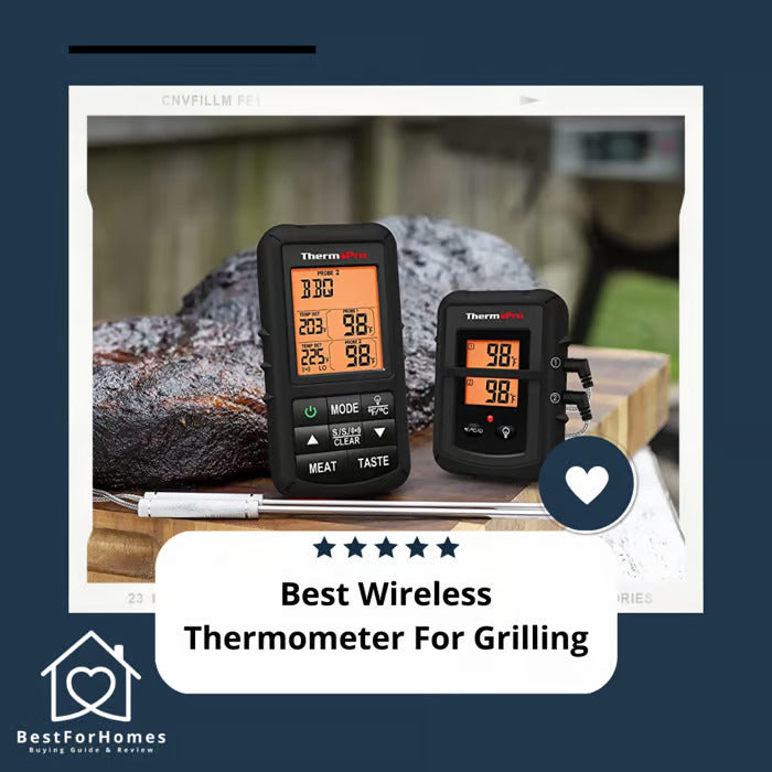 ThermoPro TP20 500FT Wireless Meat Thermometer with Dual Meat Probe,  Digital Cooking Food Meat Thermometer Wireless for Smoker BBQ Grill  Thermometer