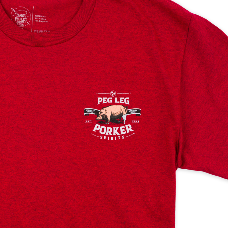 PLPS Pig with a Swig Tee - Antique Cherry Red