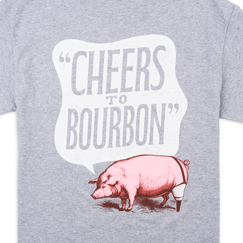 PLPS Cheers to Bourbon Tee - Sport Grey
