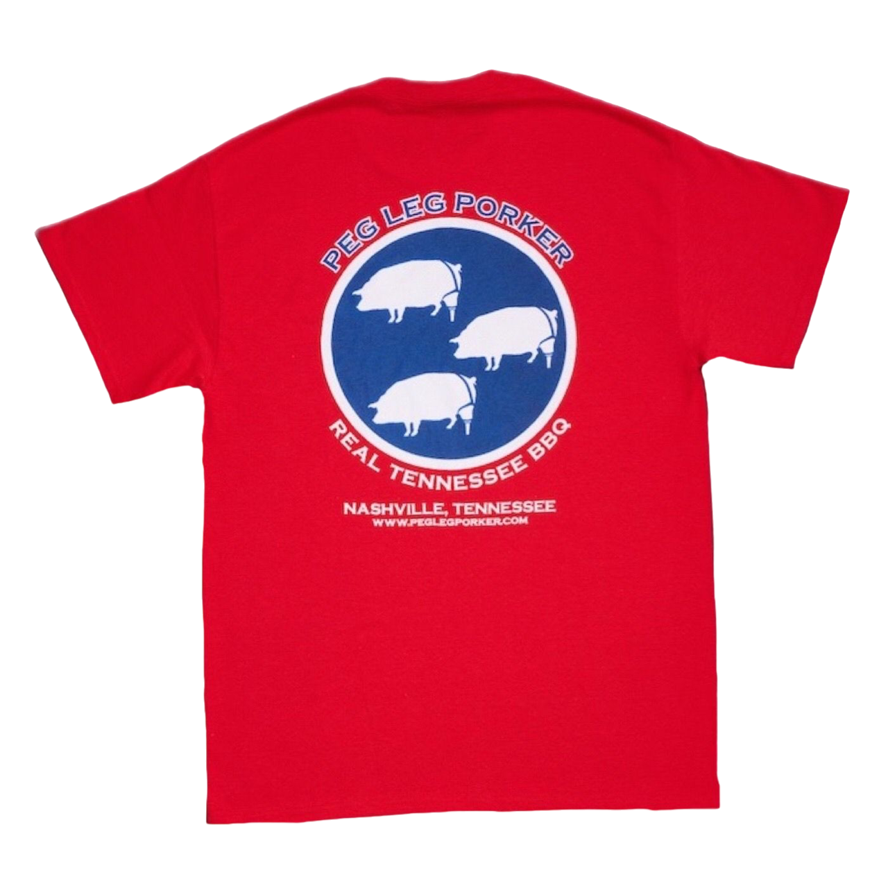 Peg Leg Porker Triple Pig Logo T-Shirt