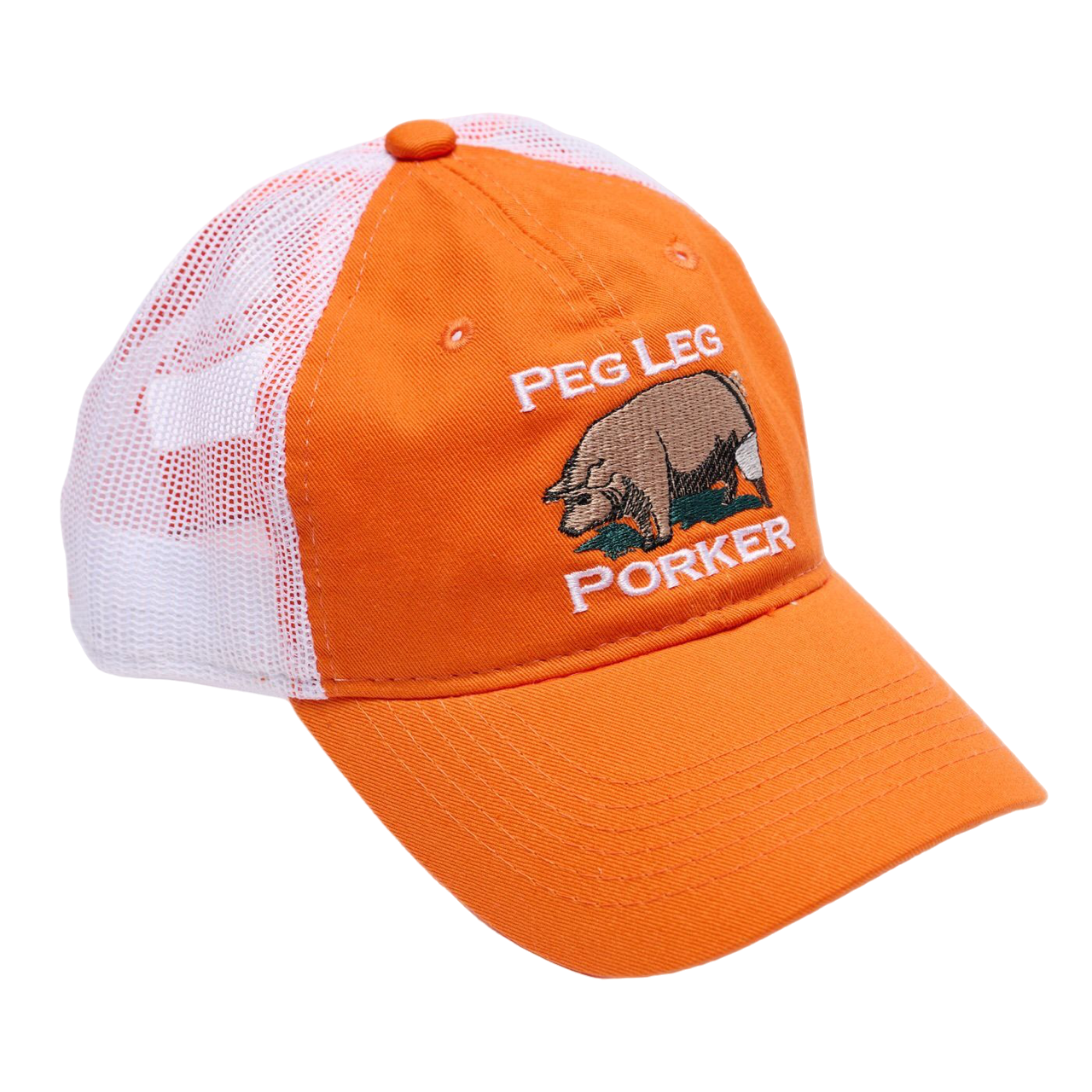 Peg Leg Porker Embroidered Trucker Hat