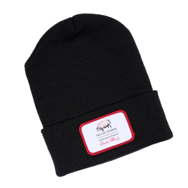 Beanie w/Bourbon Patch - Black