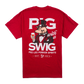 PLPS Pig with a Swig Tee - Antique Cherry Red