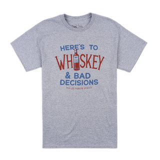PLPS Whiskey & Bad Decisions Tee - Sport Grey