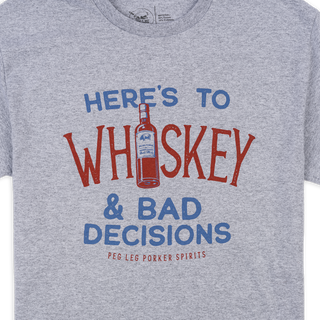 PLPS Whiskey & Bad Decisions Tee - Sport Grey