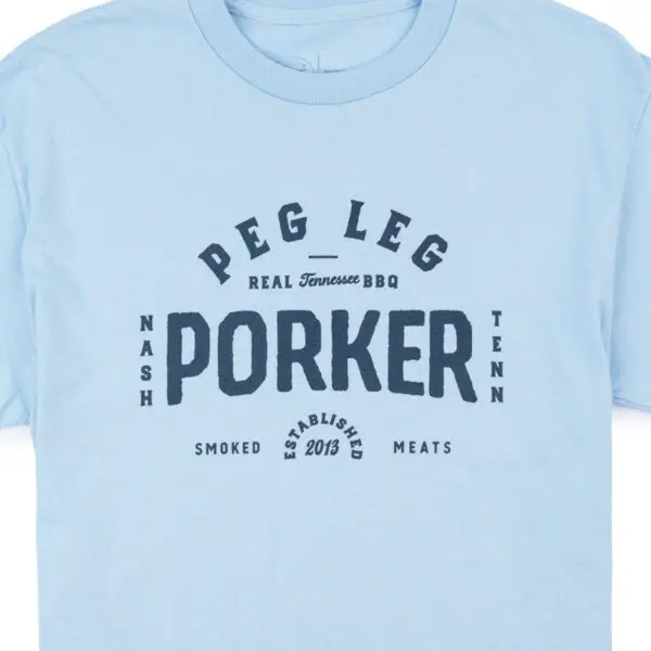Smoked Meats Tee - Light Blue - Image 3