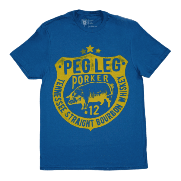 Spirits 12 Year Old Bourbon Whiskey Tee - Blue/Gold