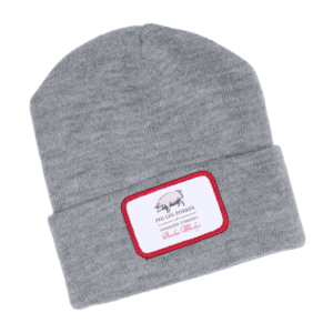 Beanie w/Bourbon Patch - Grey