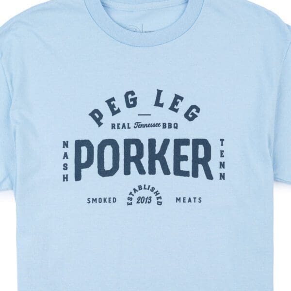 Smoked Meats Tee - Light Blue - Image 3