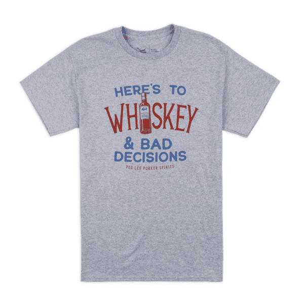PLPS Whiskey & Bad Decisions Tee - Sport Grey