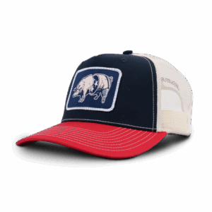 Half Cut Pig Champ Trucker Cap - Navy / Birch / Red