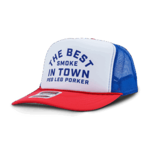 Best Smoke in Town Foam Trucker Cap - Red / White / Royal